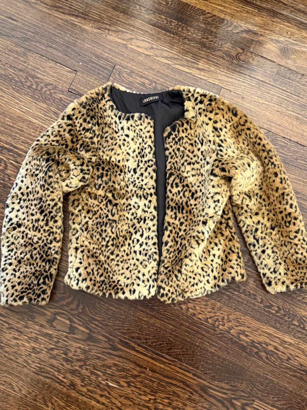Leopard Print Faux Fur jacket